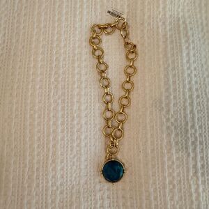 Julie Vos Honeybee Statement Necklace Iridescent London Blue